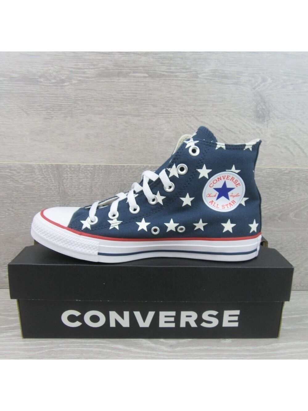 Converse Chuck Taylor All Star HI Archive Stars Womens Size 7.5 Navy NEW - Picture 3 of 14